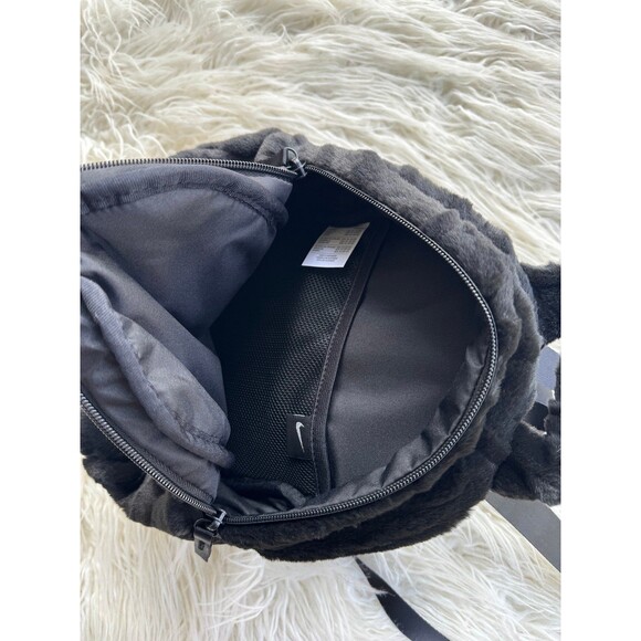 Nike Futura Faux Fur Mini Backpack Black 6L FZ1328-010 - Picture 9 of 10